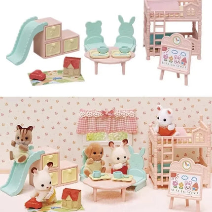 Families Play House Toy Set Anime Girl Toy Family Figurine Room Decoration Ornaments Birthday Gift Toys