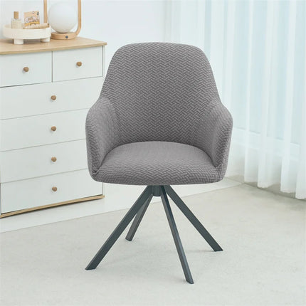 1/2/4/6pcs Elastic High Arm Dining Chair Covers Jacquard Office Chair Cover .