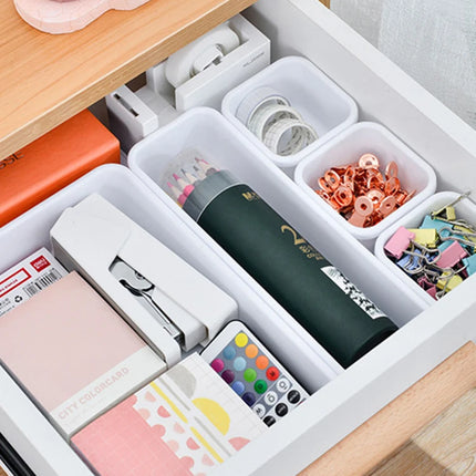 Storage Drawer Storage Box Kitchen Bathroom Storage Trays Closet  Cover Sundries Jewellery Holder 8pc/set Make Up Organizer Box
