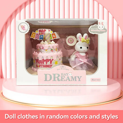 Little Rabbit Dresser Lovely Scene Play Toys Simulation Modelling Children