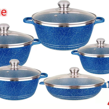 Korean Style Multifunctional Household 6ps Non Stick Set Pot Kitchen Universal Suitable