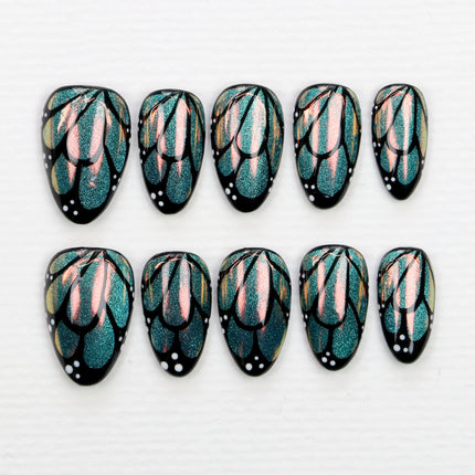 10Pcs 3D beautiful handmade Manicure Press On Nails