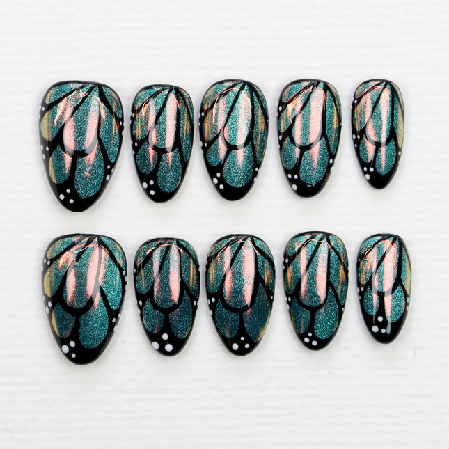 10Pcs 3D beautiful handmade Manicure Press On Nails