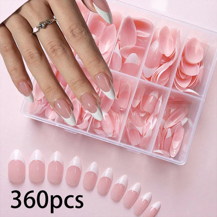576pcs/Box Colorful Fake Nails Black Red Design