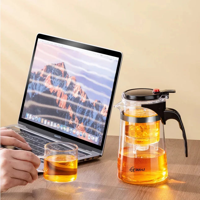 Tea Pot One-button Filtering Tea Separation Kettle Tea Coffee Maker