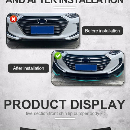 5Pcs Universal Car Front Bumper Separator Bumper Lip Body Kit Duck Lip Separator For BMW For Benz For Volkswagen For Honda