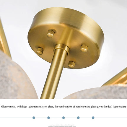 Nordic Scrub Glass Ceiling Chandelier Iron E14 For Living Room Table Bedroom Hall Home Luxury Decor Lusters Lighting Luminaires