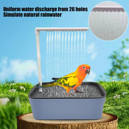 Durable Parrot Bath Electric Parrot Bathtub with Circulating Water Multifunctional Birds Shower Container for Lovebird for Grey