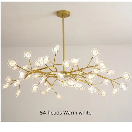 Modern Firefly LED Chandelier Black Gold For Living Room Bedroom Hall Home Decor Indoor Lighting Minimalist Ceiling Pendant Lamp