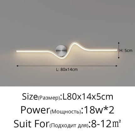 Living Room Wall Lamp Modern 2023 New Creative Aisle LED Background Wall Bedroom Bedside Lamp Home Decor Lighting Fixtures