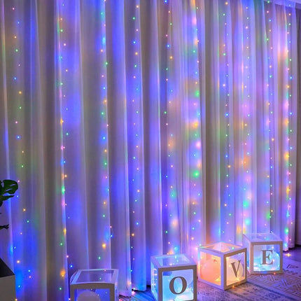 3/6M USB LED Curtain 8Modes Remote Control String Lights Holiday Wedding Fairy Garland Lights For Bedroom Living Room Decor