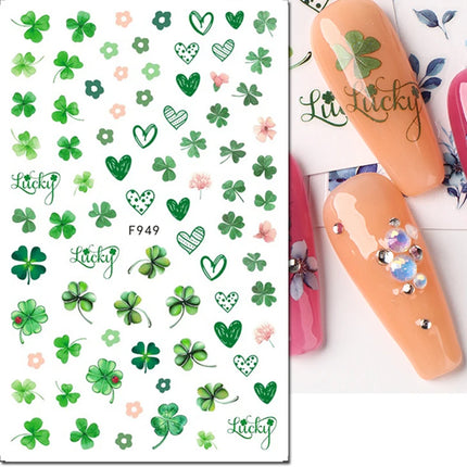 3d Nail Art Decals Elegant White RoyalBlue Roses Flowers