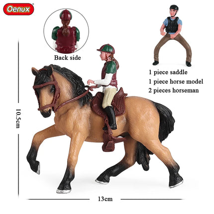 Farm Horse Race Model Action Figures DIY Equestrianism Horseman Animals