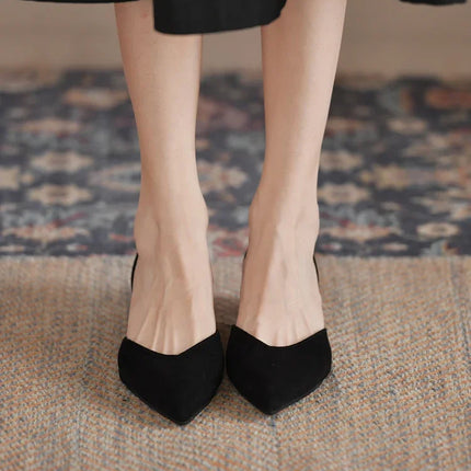 New Fashion Summer Women Pumps Woman Buckle Beige Single Shoes Square Heels Comfortable Dress Party Shoes