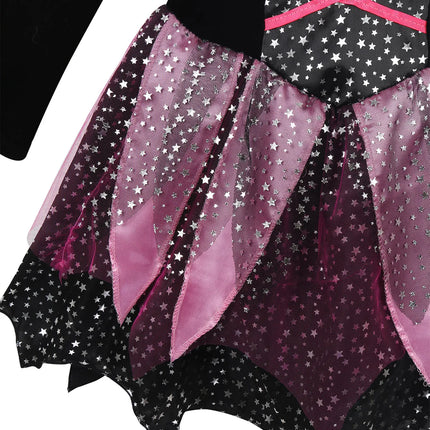 Girls Halloween Wizard Costume 2024 Kid Make up Party Hag Witch Apparel Vestidos