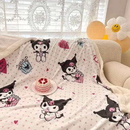 Children Adult Blanket Cartoon Cute Plush Air Conditioning Nap Blanket