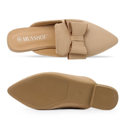 Samilor Women's Suede Leather Slip-On Mules Comfortable woman shoes slippers women mule half shoes for ladies 2025 spring trend