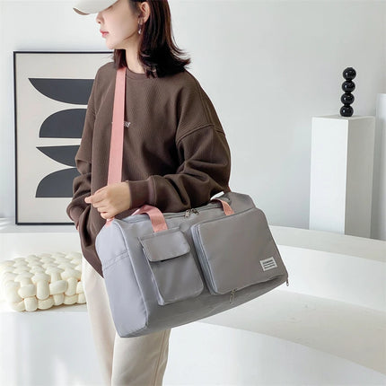 Carry On Travel Bag Large Capacity Weekender Overnight Duffle Bags with Shoe Compartment Sports Fitness Bags for Women