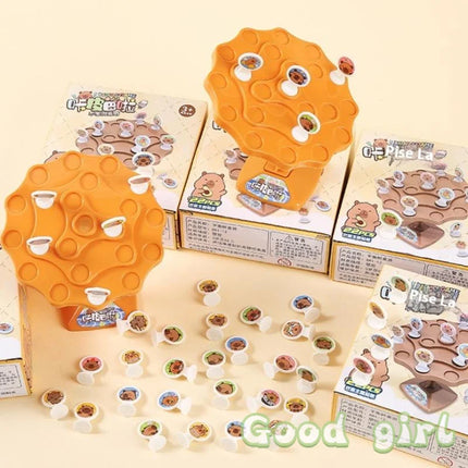 1 Set Parent-child Lnteractive Children's Mindfulness Thinking Training Board Game Puzzle Kapibala Balance Tree Toy