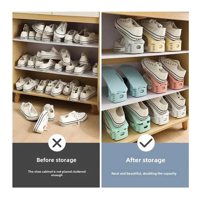 10Pcs Shoe Stacker Adjustable Shoe Slots Organizer Shoes.
