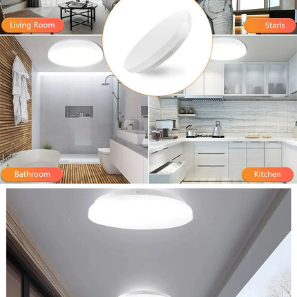 Led Ceiling Lamp With Motion Sensor 12W 24W Smart Home Lighting Led Ceiling Light Fixtures For Entrance Balcony Corridor 85-265V