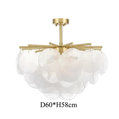 Nordic Scrub Glass Ceiling Chandelier Iron E14 For Living Room Table Bedroom Hall Home Luxury Decor Lusters Lighting Luminaires