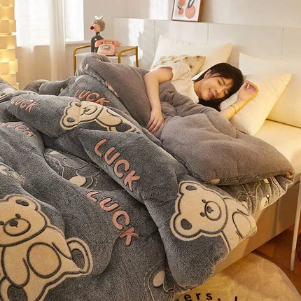 Super Warm Winter Blanket for Bed Spring Autumn Lamb Cashmere Weighted