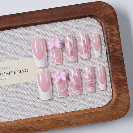 24pcs Short Square Yellow Lemon Press On Nails For Women Nude Pink