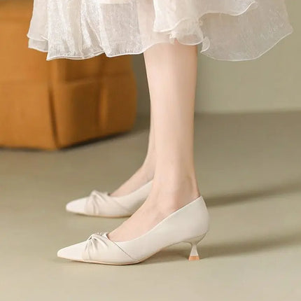 Ladies Summer Footwear with Heel Shoes for Women 2024 Green Office Medium Heels Moccasins Elegant Dress on Offer E Fashion Y2k A