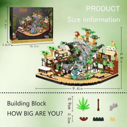 Zoo Building Miniature Building Block Set  4,800 pieces, Zoo