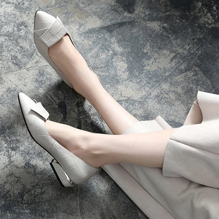 Woman Pumps Formal Low Heel Elegant Red Shoes For Women Moccasins Pointed Toe Y2k Premium Offer High Quality Social On E A