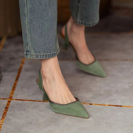 Pointed Toe Sexy High Heels Women New Sandals Summer Shoes 2023 Designer Party Shoes Dress Pumps Slingback Slippers Stilettos