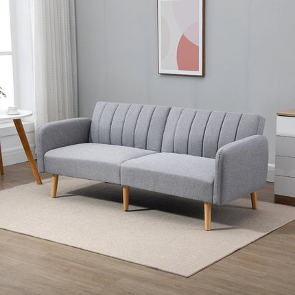 sofa bed 2 seats living room with backrest adjustable in 3 positions Gray