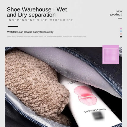 Carry On Travel Bag Large Capacity Weekender Overnight Duffle Bags with Shoe Compartment Sports Fitness Bags for Women