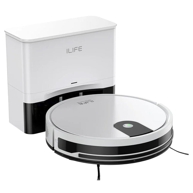 ILIFE G9 Pro Robot Vacuum Cleaner with Self-Emptying Station Gyroscope Navigation, 3000Pa Suction, 100min Runtime, 2.5L Dust Bag