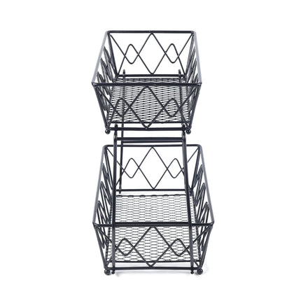 Fruit Bowl Metal For Kitchen Storage, 2 Tier Decorative Fruit Basket, Can Be Used As a Banana Holder, Vegetable Basket
