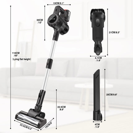 Vacuum Cleaner,3 In 1 Wireles Handheld Vacuum Cleaner 130000RPM Brushless for Carpets
