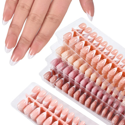150/120/100Pcs French Almond Fake Nails