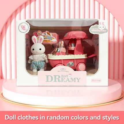 Little Rabbit Dresser Lovely Scene Play Toys Simulation Modelling Children