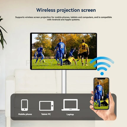 21.5 Inch Touch Screen Study Outdoor Android system 8G+128G Portable Rotatable 8-core Smart TV 6000mAH Battery-power Movable