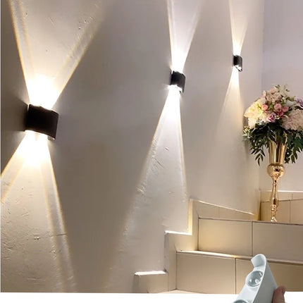 Aluminum LED Wall Lamp Waterproof IP65 Outdoor Garden Lights 8W 12W Interior Wall Light for Bedroom Living Room Stairs Lighting