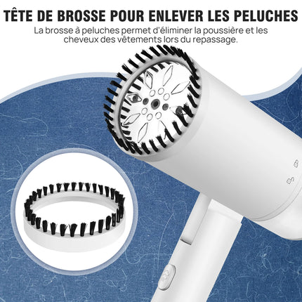 DayPlus 1200W Handheld Clothes Steamer Garment Portable Fabric Steam Heat Travel Iron Foldable Garment Steamer for Home&Travel