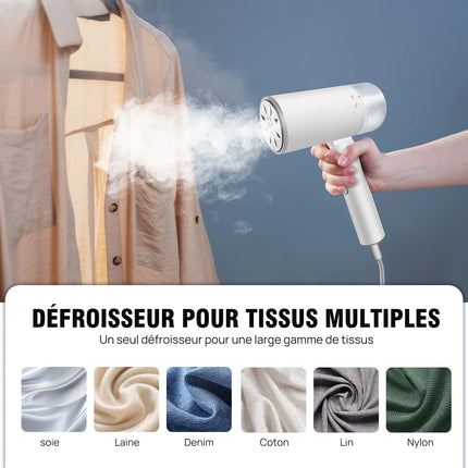 DayPlus 1200W Handheld Clothes Steamer Garment Portable Fabric Steam Heat Travel Iron Foldable Garment Steamer for Home&Travel