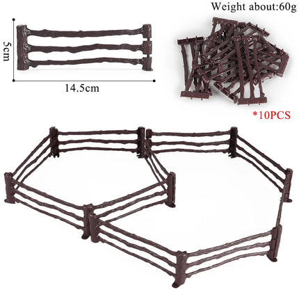 House Equestrian Fencing Palm Farm Cow Horse Animal Model Action Figures Miniature Cute Kid Toy Gift