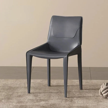Leather Meeting Sedentary Dining Chair Luxury Backrest Comfortable Simple Dining Chair Hotel Restaurant Cadeiras Home Furniture