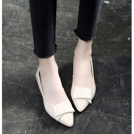 Woman Pumps Formal Low Heel Elegant Red Shoes For Women Moccasins Pointed Toe Y2k Premium Offer High Quality Social On E A