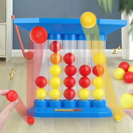 Exciting Bounce Ball Game, Plastic Jumping Connect Table Top Board Game for Adults Kids & Family