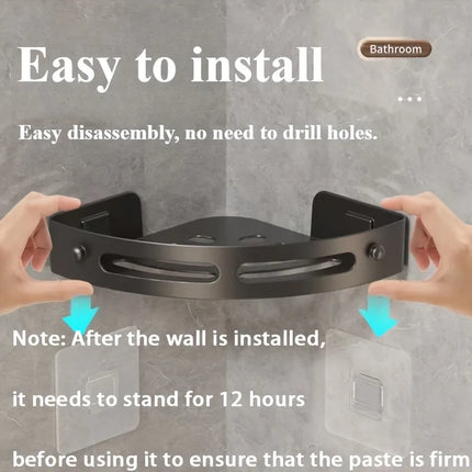 2pcs Bathroom Corner Shelf,Adhesive Wall-Mounted Organizer with 2-Tier Shelves