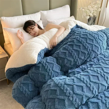 Winter Warm Blanket for Bed Artificial Lamb Cashmere Weighted Blankets Soft