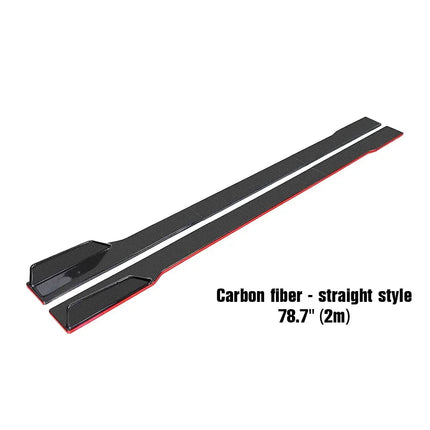 2M/2.2M Car Universal Side Skirts Extension Rocker Panels Lip Splitters 6PCS Side Spoiler For Civic Benz BMW ABS Car Accessories